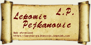 Lepomir Pejkanović vizit kartica